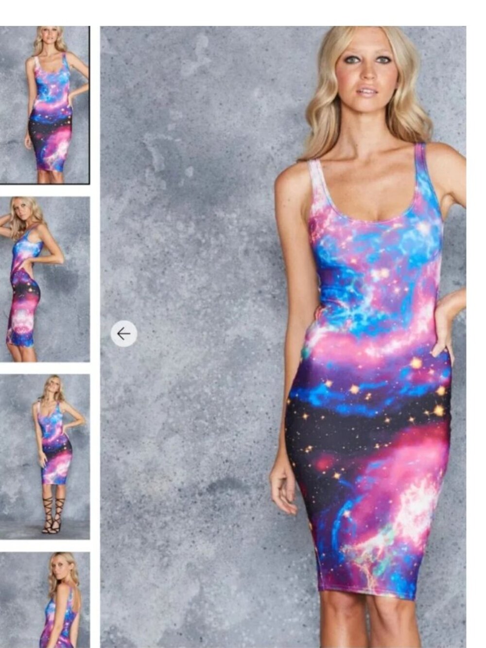Blackmilk Galaxy Supernova Midi Pencil Dress XS